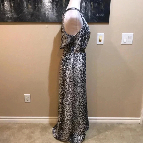 Banana Republic Factory Multi-Print Dotted Gray Black & White Maxi Dress-Size 8 - Picture 4 of 13